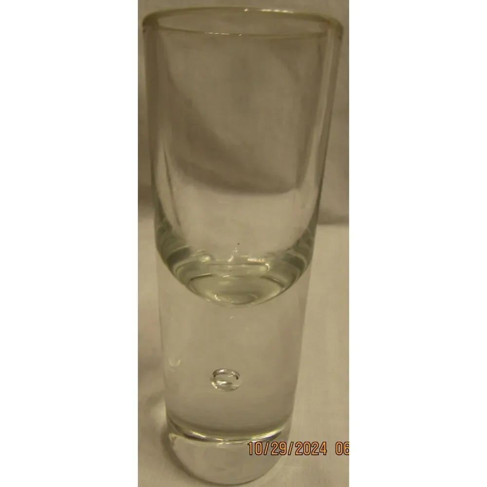 Kosta-Boda Pippi set of 3 shot glasses barware Clear Bubble Aquavit Liqueur